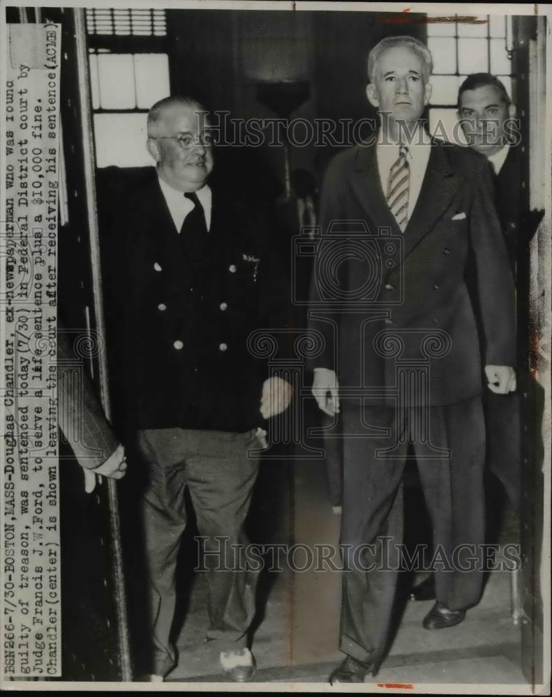 Press Photo Former Newsman, Chandler who was found guilty of treason - nee26927 - Historic Images