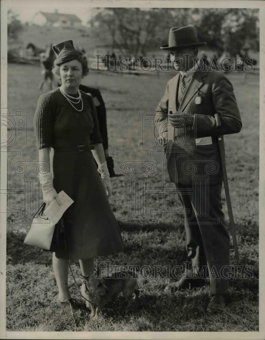 1939 Press Photo Mrs.Robert Winthrop with Richard Gambrill - nee26797 - Historic Images