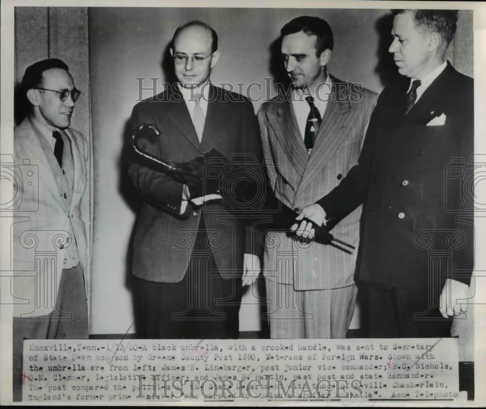 1950 Press Photo Dean Acheson, James B. Linarger, O.M Clammer and B.C Nicholas - Historic Images