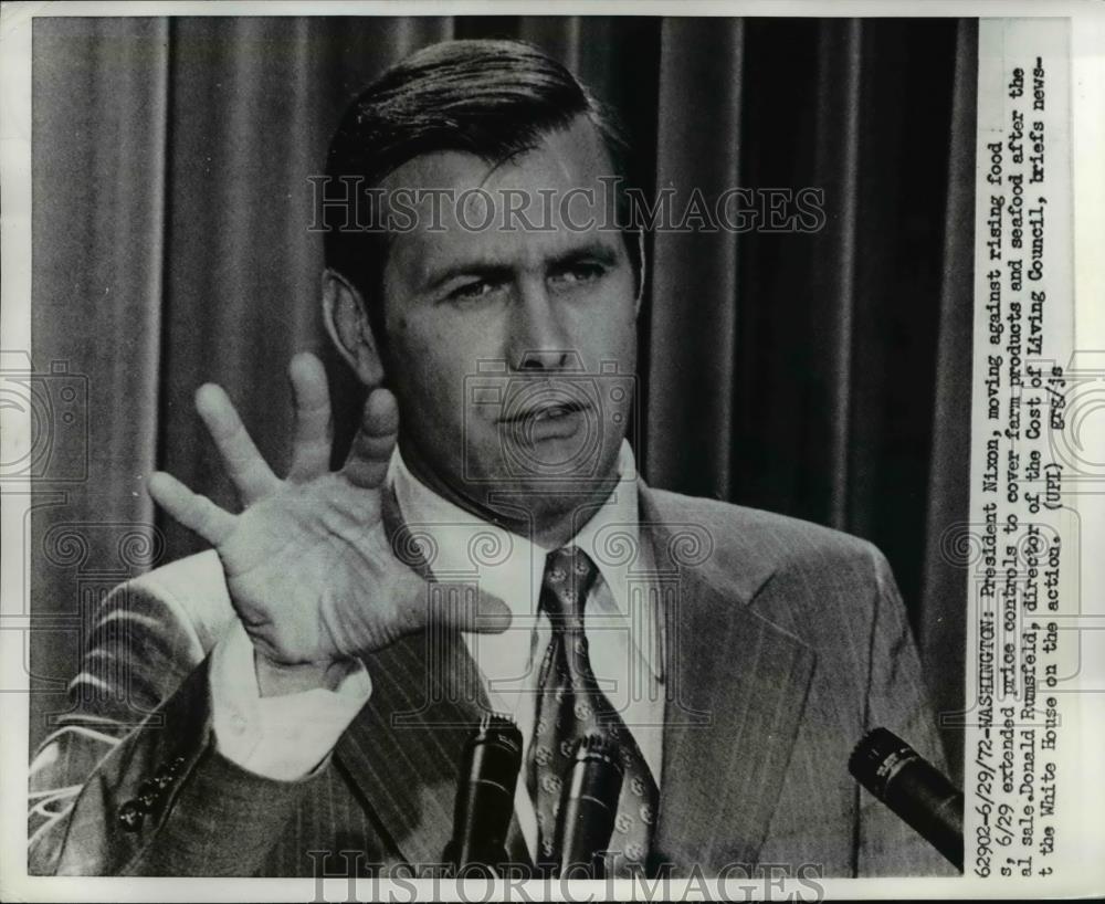 1972 Press Photo Presidential Aide Donald O Rumsfeld - nee27269 - Historic Images