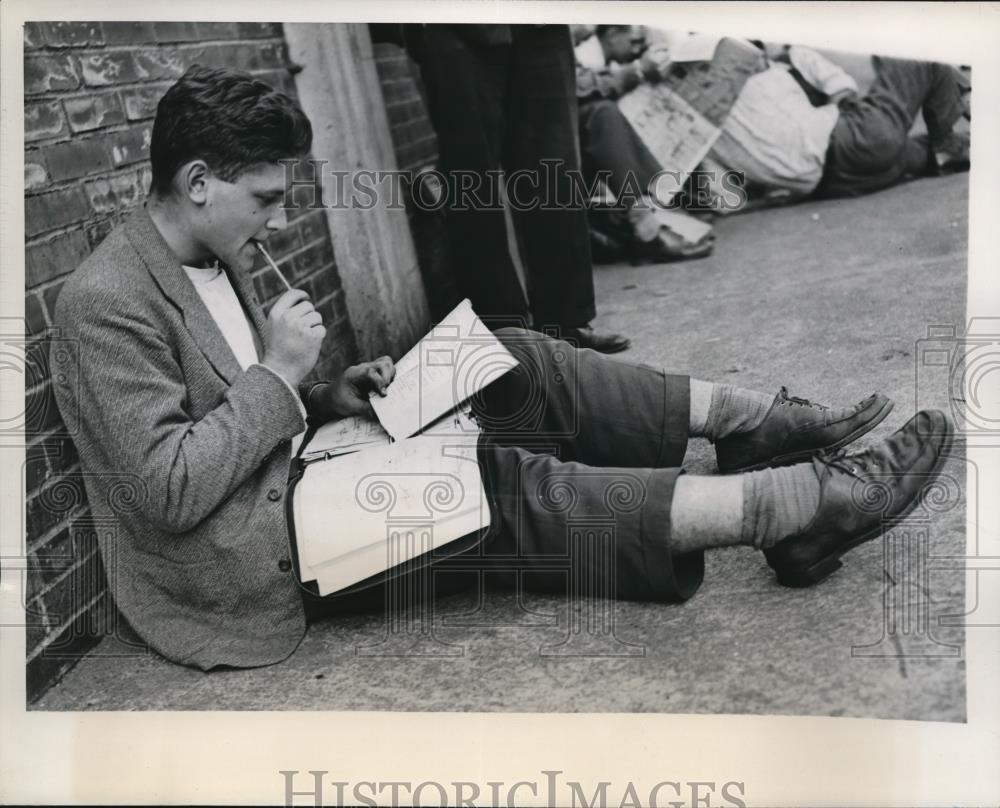 1946 Press Photo of J. Francis Zylkowski studying. - nee18916 - Historic Images