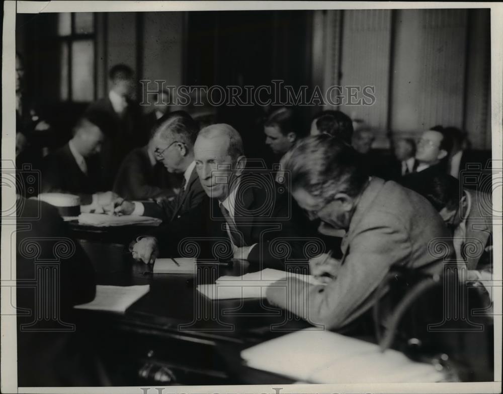 1933 Press Photo U.S. Sen. Matthew Neely at Harriman Bank Inquiry - nee26448 - Historic Images