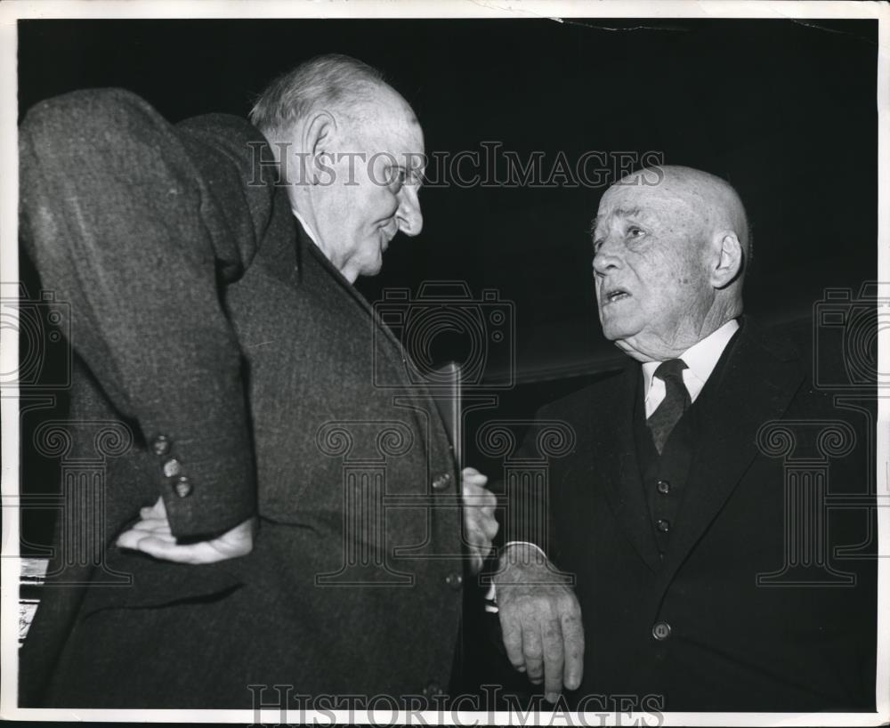 1961 Press Photo Carl Vinson of House of Representatives &amp; House Speaker Rayburn - Historic Images