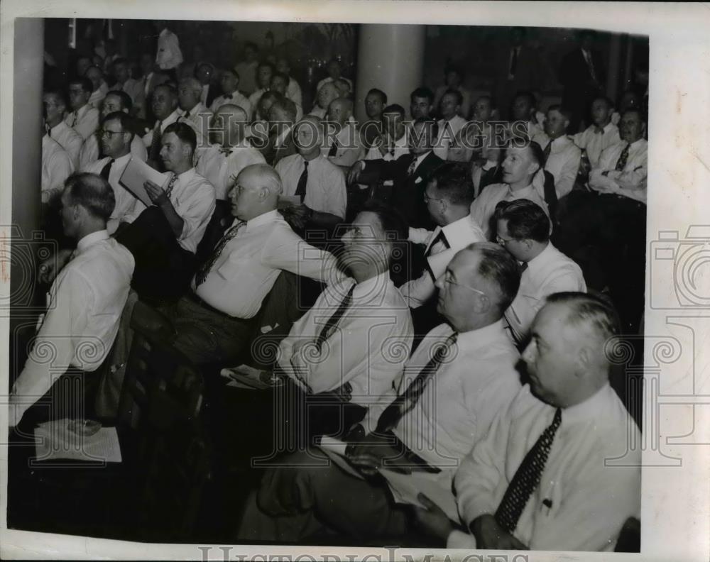 Press Photo Members Meeting of Gray Iran Founders Society, Cleveland - nee26137 - Historic Images