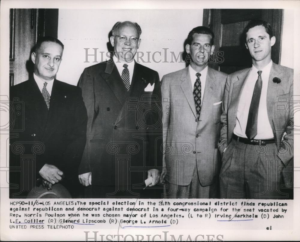 1953 Press Photo Irving markhelm, John Collier, Lipscomb and G. Arnold - Historic Images