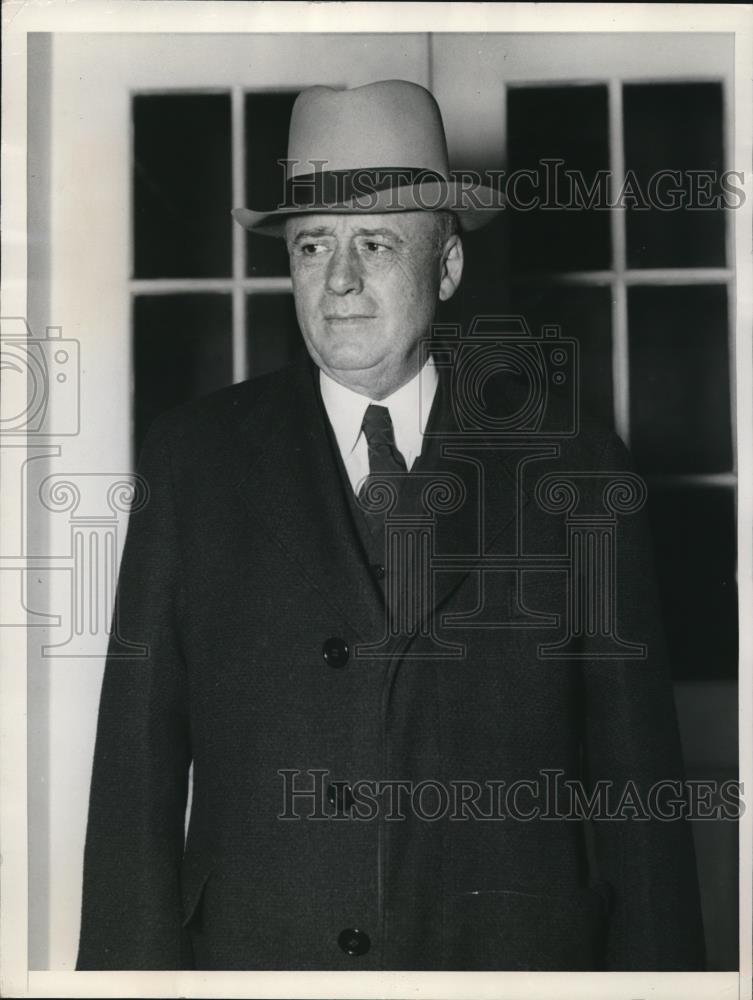 1937 Press Photo Speaker of House Mr. Sam Rayburn Leaving White House - Historic Images