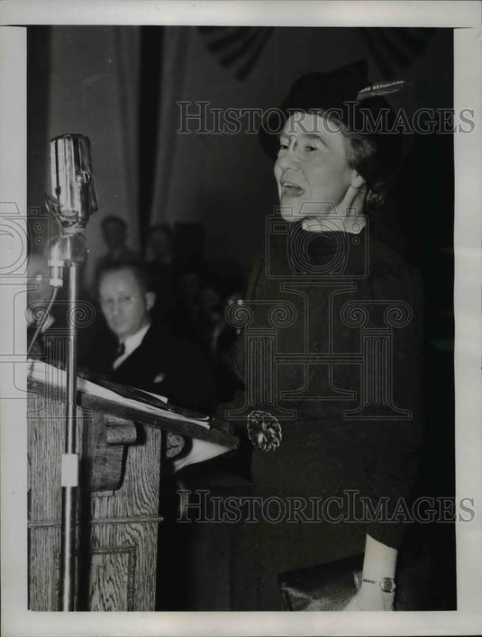 1938 Press Photo Helen Z. M. Rogers Speaking at New York State Republican Con - Historic Images