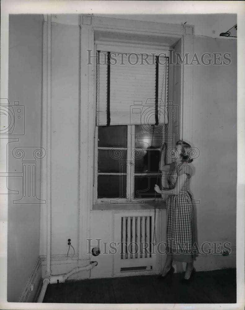 1951 Press Photo Venetian blinds on a window - nee26744 - Historic Images