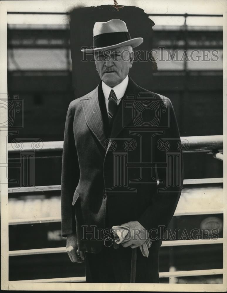 1934 Press Photo General John Pershing aboard S.S Manhattan - nee27753 - Historic Images