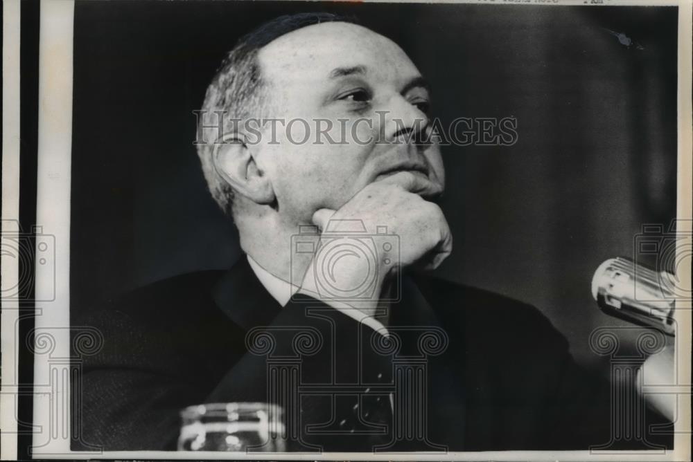 1961 Press Photo Secretary of State Dean Rusk at Senate Committee Meeting - Historic Images