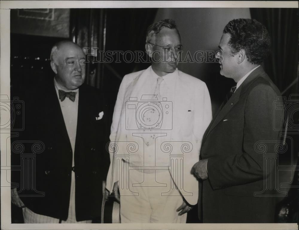 1936 Press Photo National Committee, George Harding with Governor A. Landon - Historic Images