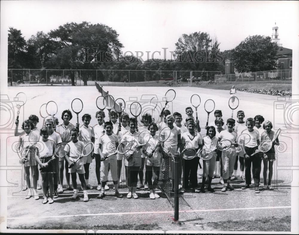 1960 Press Photo Little League Tennis at S. Euclid, Lynd Recreation - Historic Images