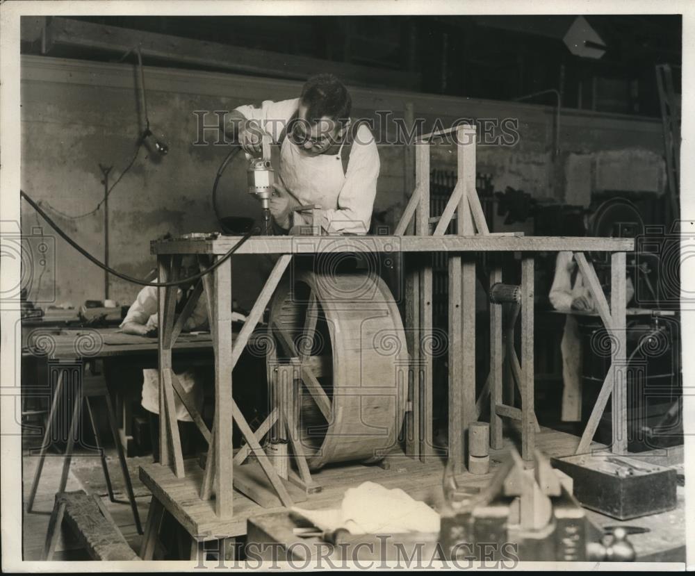 1931 Press Photo Rosenwald Museum of Science, Under Construction in Chicago - Historic Images