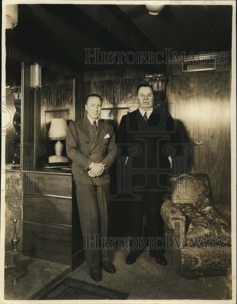 1931 Press Photo Lord Rothelmere and Nephew Ser Hillenbrand, Royalty - Historic Images