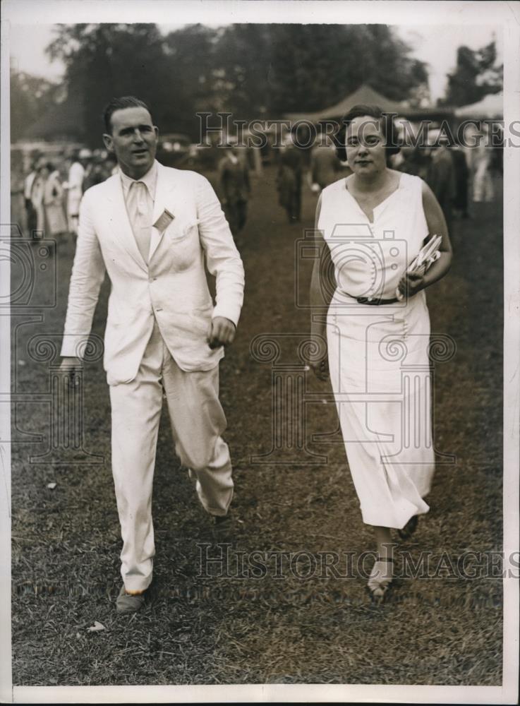 1936 Press Photo Mr and Mrs Guernsey Curran Jr., attend Manmouth County Dog Show - Historic Images