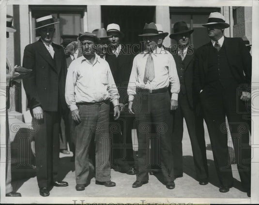 1934 Press Photo Kidnappers of Businessman William F. Gettle & Policemen - Historic Images