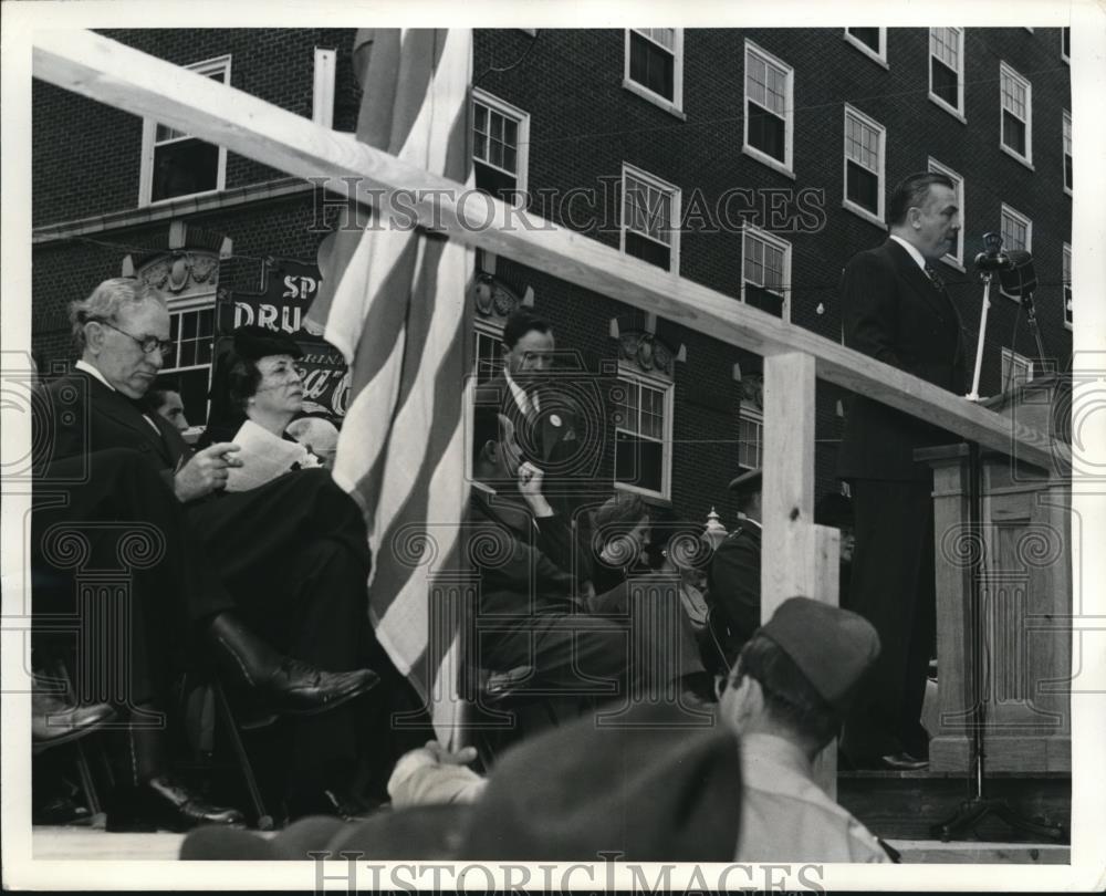 1941 Press Photo Removal of Dedication ceremony for Sheppard Field,Wichita Falls - Historic Images