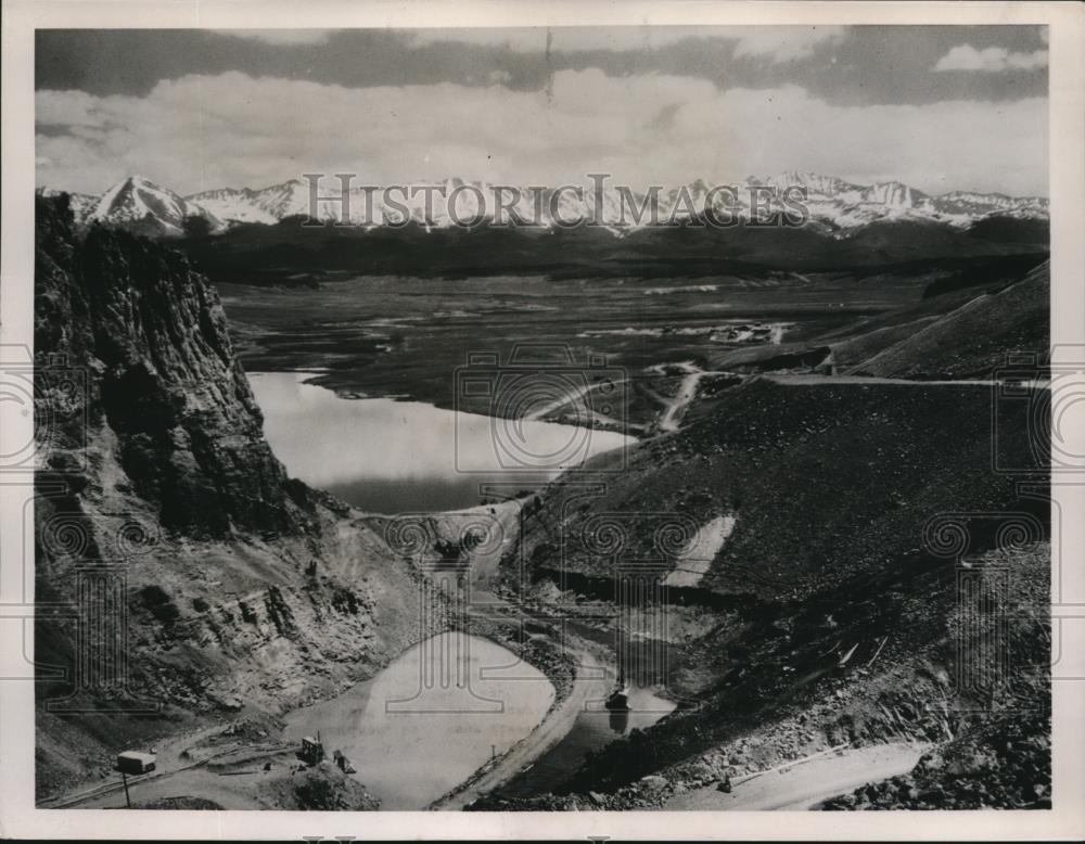 1936 Press Photo Taylor Park Dam project in Colorado - Historic Images