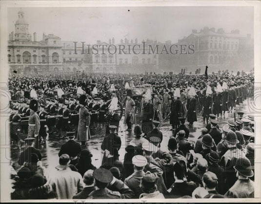 1936 Press Photo Funeral cortege of King George V of England passed thru London - Historic Images