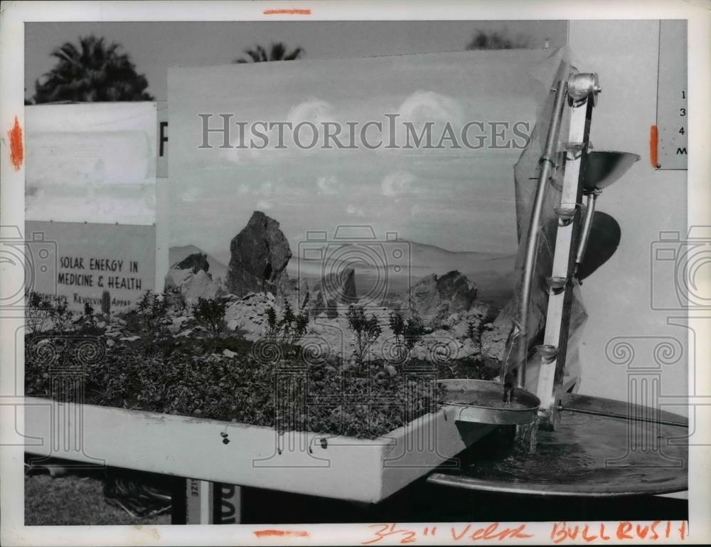 1956 Press Photo Working model of gravity type irrigation system Phoenix Arizona - Historic Images