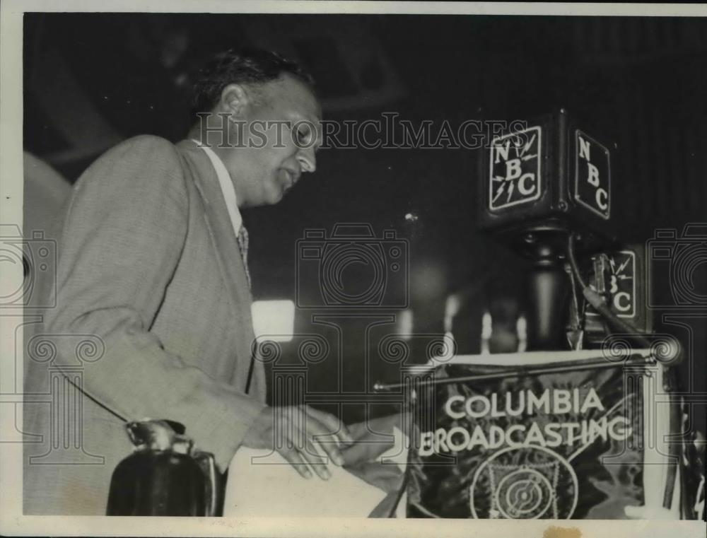 1932 Press Photo Scott Lucas Delegate Democrat Convention - Historic Images