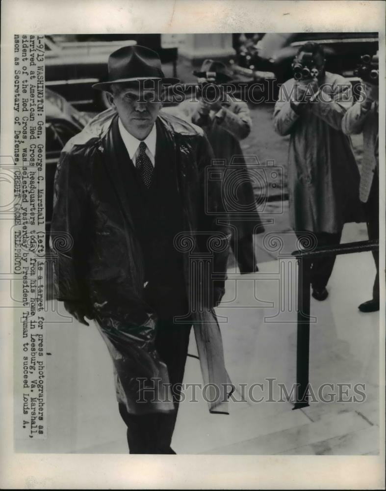 1950 Press Photo George C. Marshall, Red Cross President - Historic Images