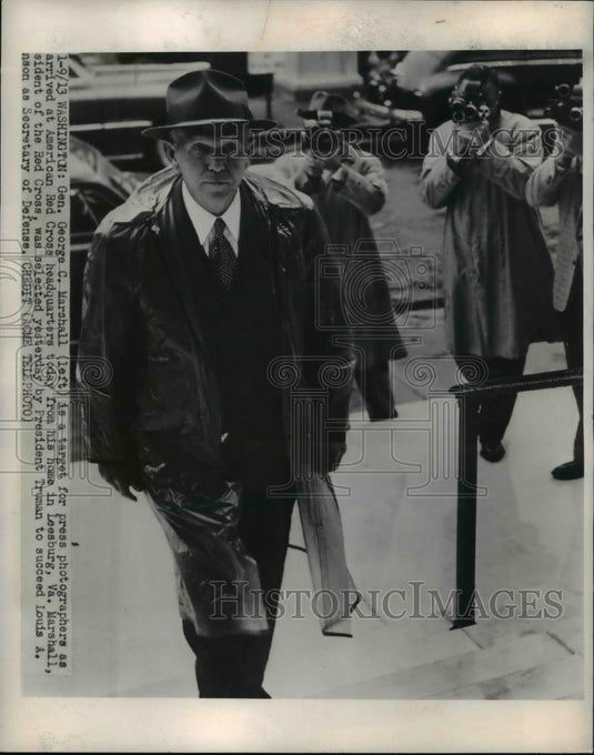 1950 Press Photo George C. Marshall, Red Cross President - Historic Images