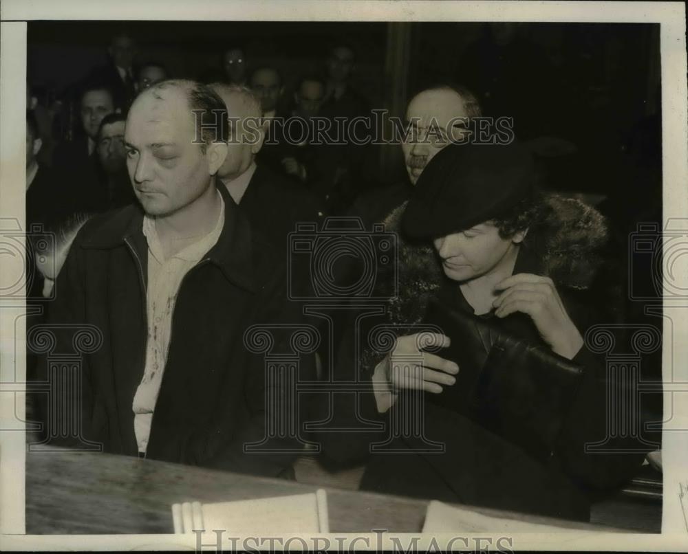 1937 Press Photo Marie Woldsyn and Amadio Muceli on trial for murder and fraud - Historic Images