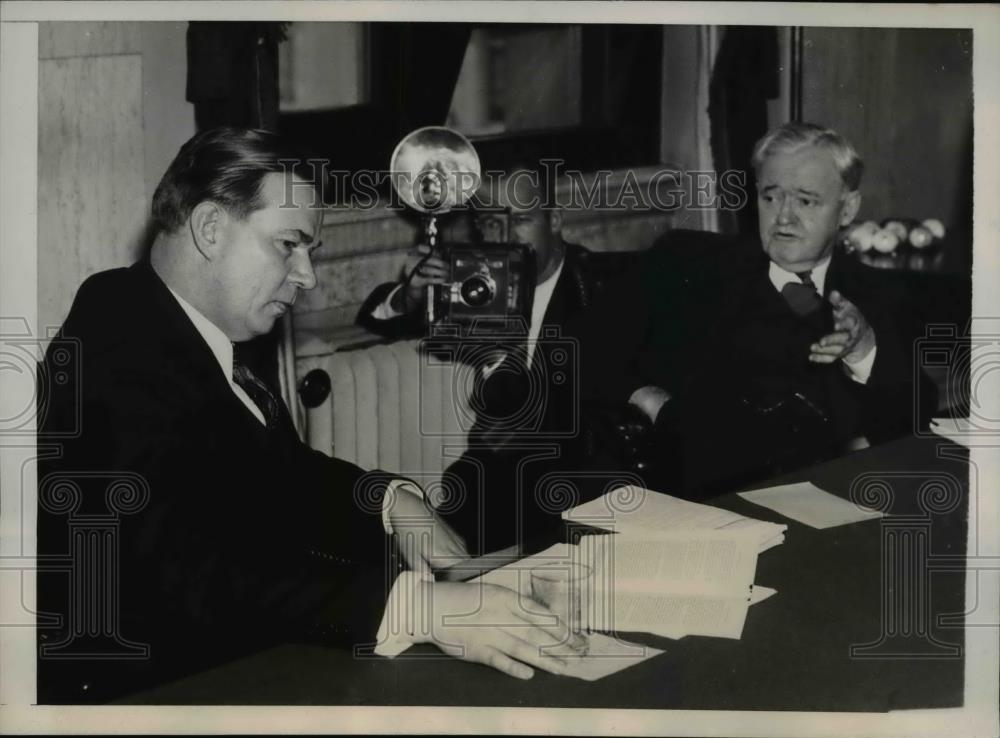 1939 Press Photo Thomas Almie &amp; Clyde M Reed at Senate Interstate Commerce - Historic Images