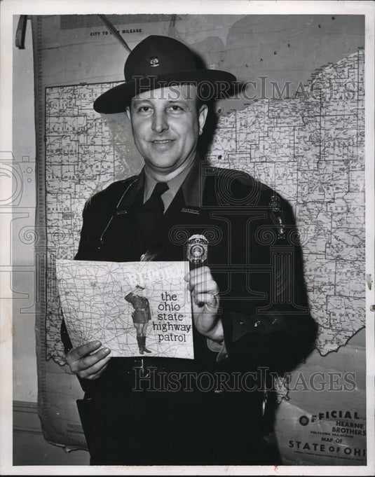 1955 Press Photo Sgt.Wendell B. Lohr, State Highway Patrolman - Historic Images