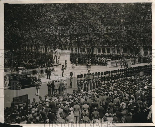 1930 Press Photo Scene after Prince of Wales' unveiling of Marshal Foch statue - Historic Images