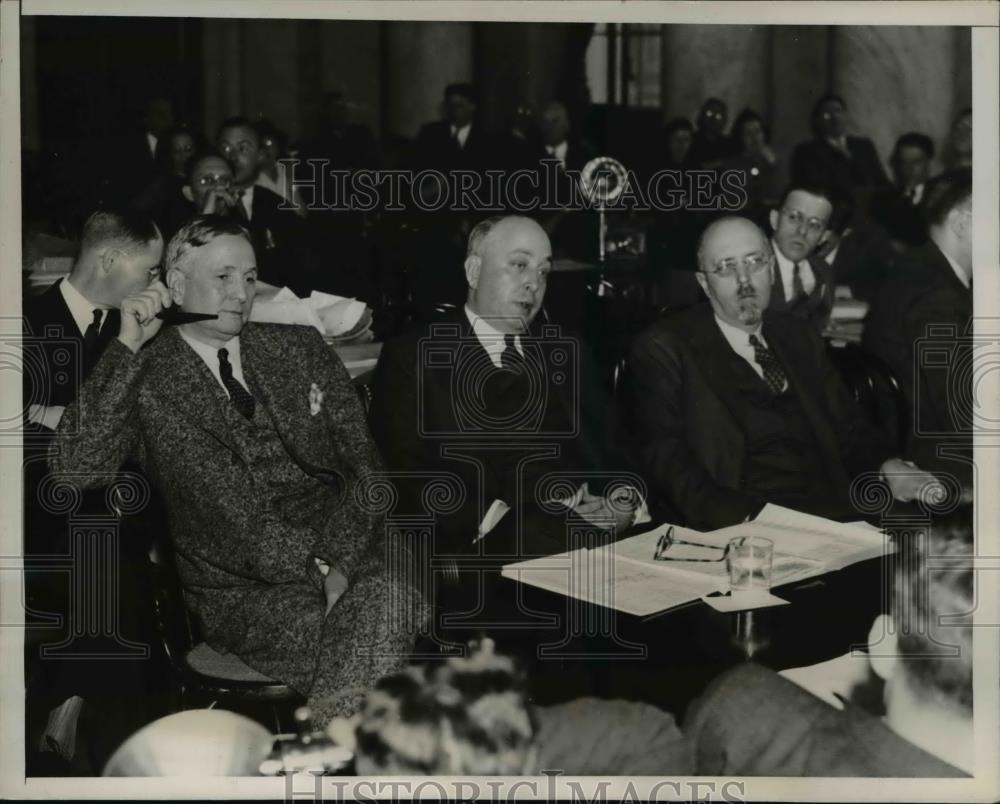 1938 Press Photo R Lund W Weisenberger N Sargent Natnl Association Manufacturers - Historic Images