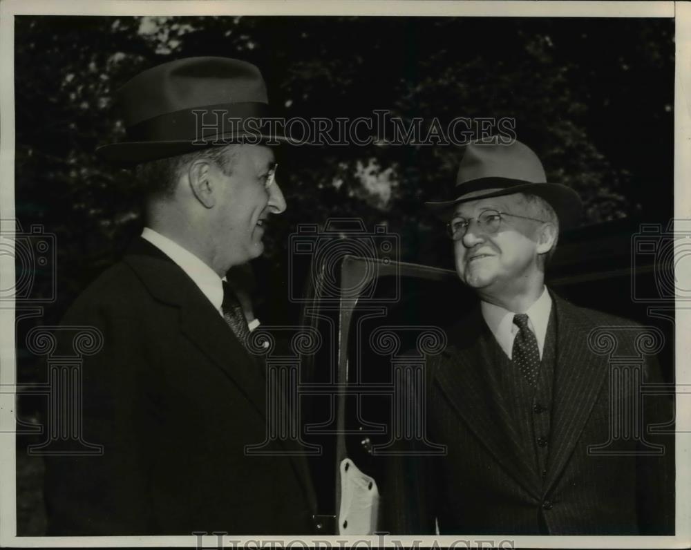 1940 Press Photo Sec. of the Treasury H.Morgenthau Jr., and Admiral Harold Stark - Historic Images