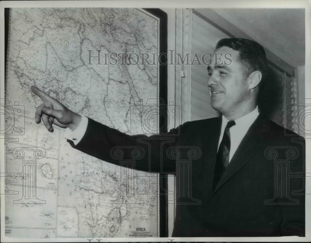 1961 Press Photo Sargent Shriver, brother in law of President John Kennedy - Historic Images