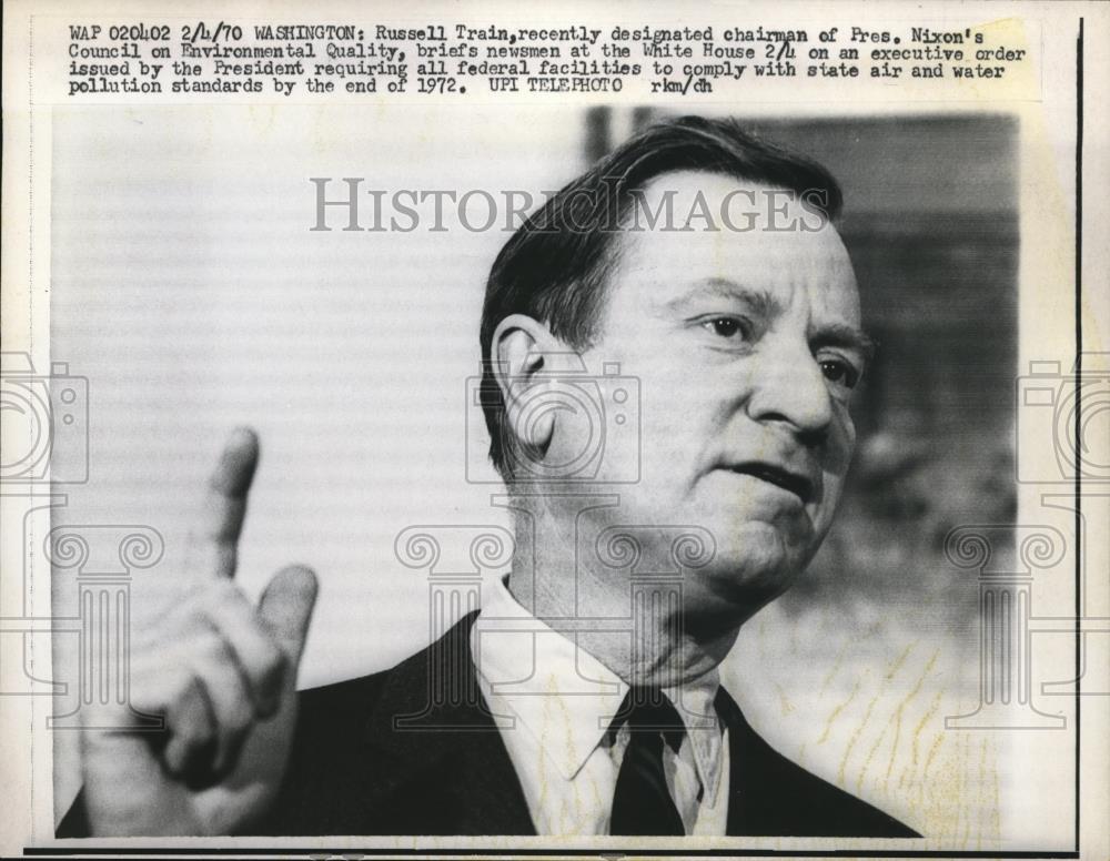 1970 Press Photo Russell Train, Environmental Quality Council Chairman - Historic Images