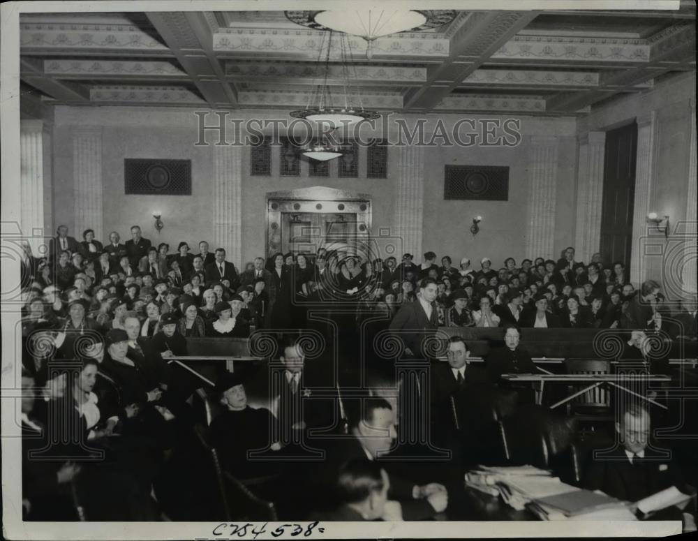 1934 Press Photo Defendant Dr. Alice Wynekoop in CourtRoom - Historic Images