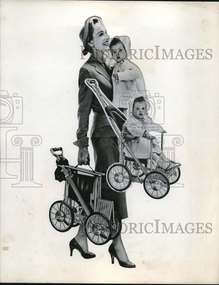 1954 Press Photo Tuk-A-Way Stroller - Historic Images