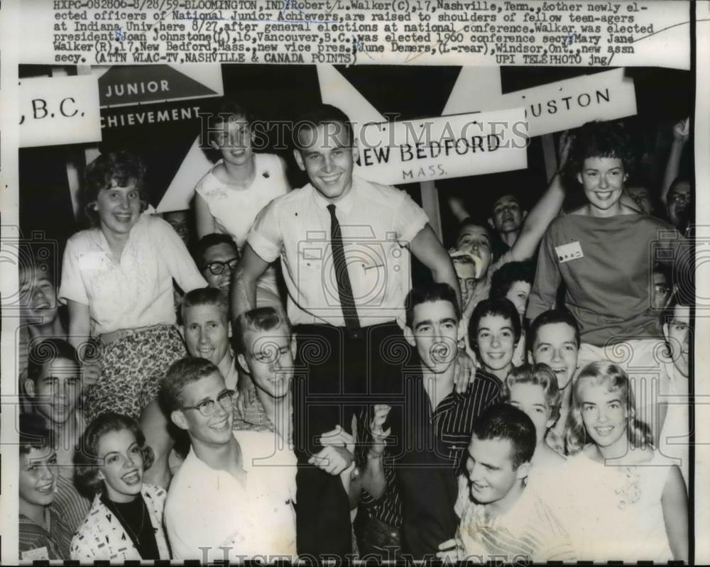 1959 Press Photo Robert Walker and other newly elected officers - Historic Images