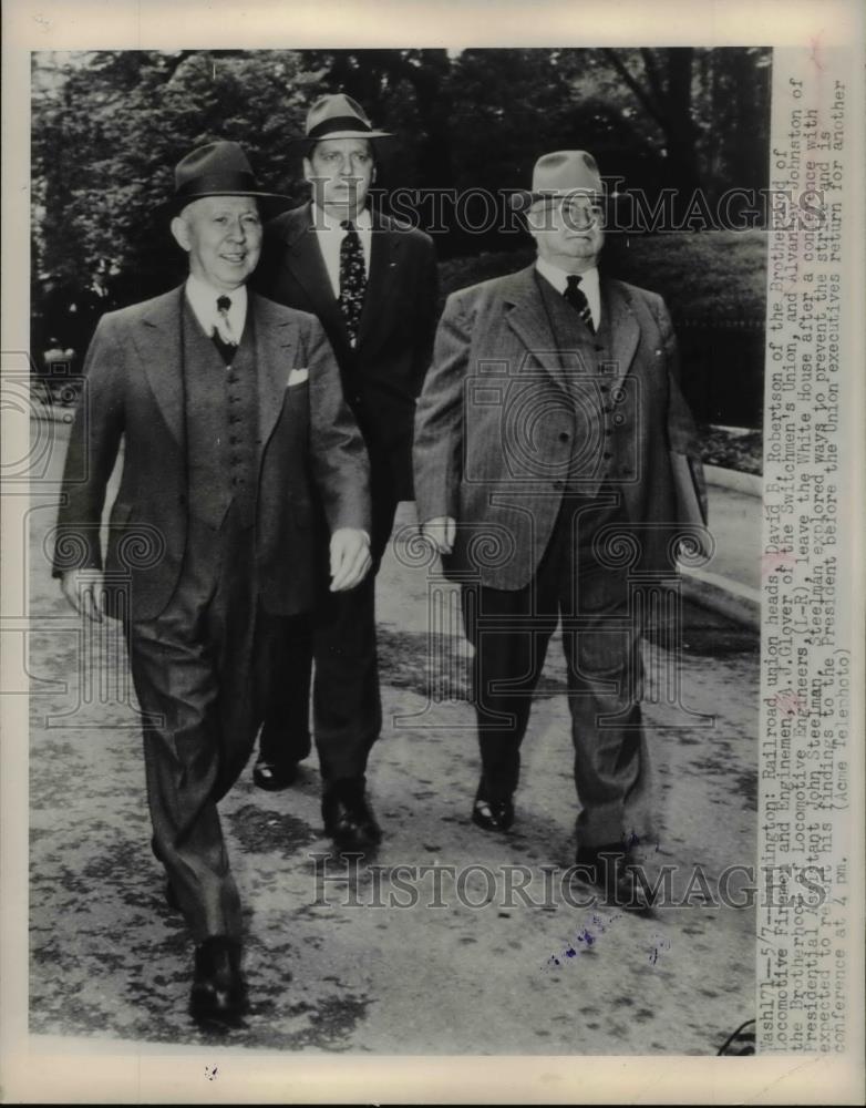 1948 Press Photo David B. Robertson, A.J. Glover and John Steelman - Historic Images