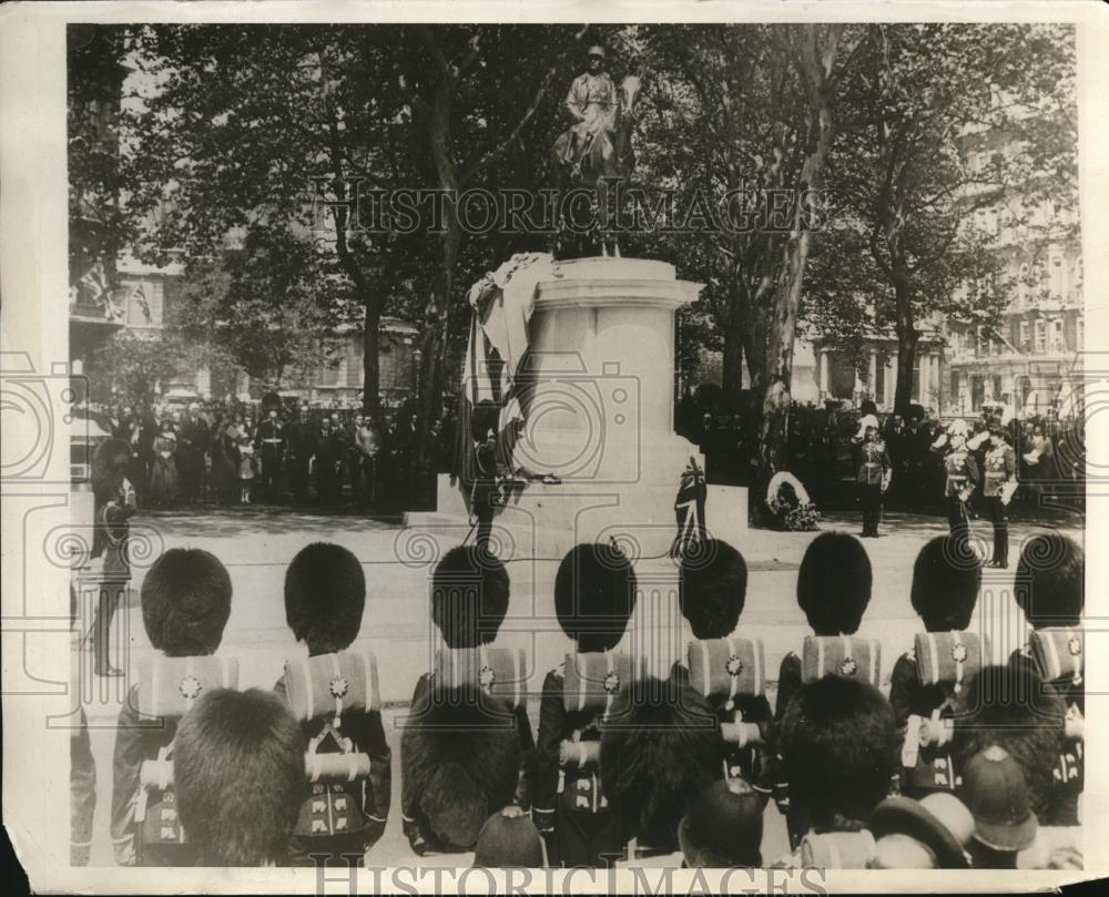 1930 Press Photo Prince of Wales unveil Marshal Foch statute in Grosvenor Garden - Historic Images