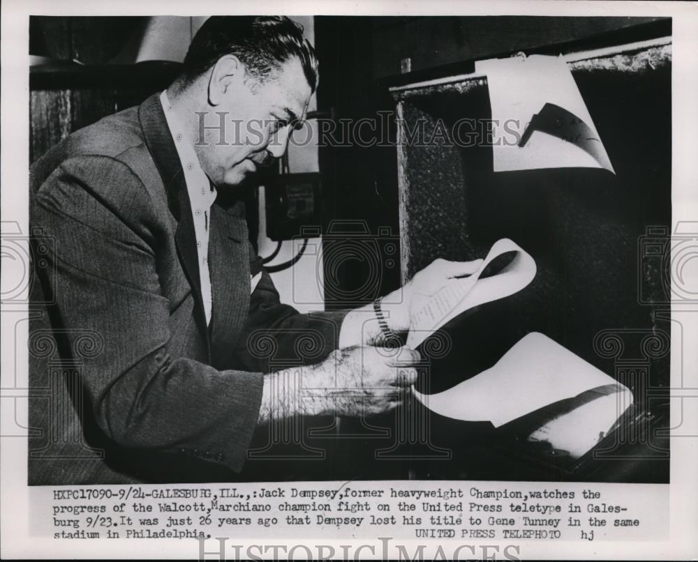 1952 Press Photo GAlesburg Ill Jack Dempsey former heavyweight - nes27301 - Historic Images