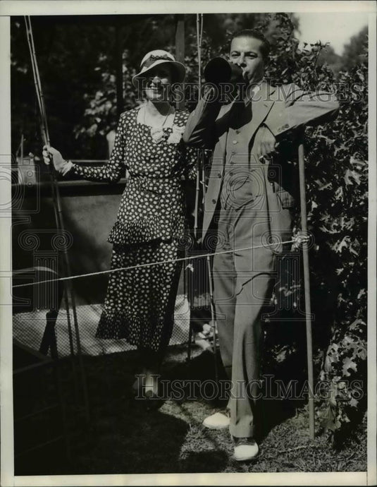 1932 Press Photo Mr. & Mrs. Phillip G. Cammann at Annual Southampton Street Fair - Historic Images