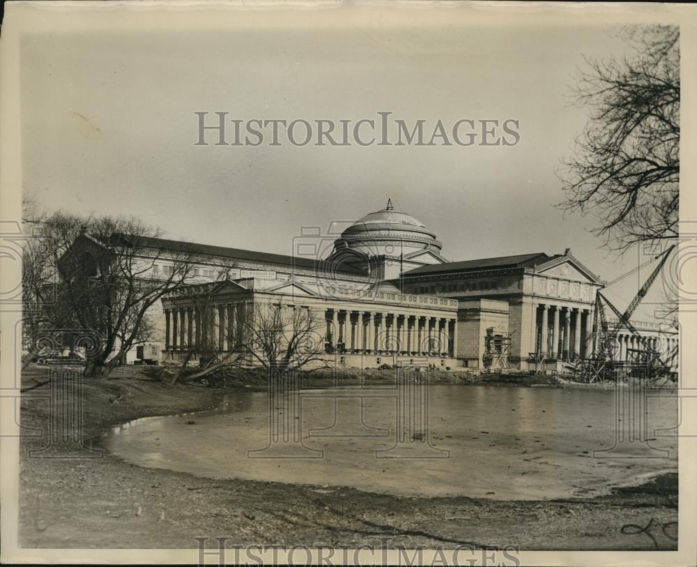 1931 Press Photo Rosenwald Industrial Museum, Jackson Park Construction Design - Historic Images