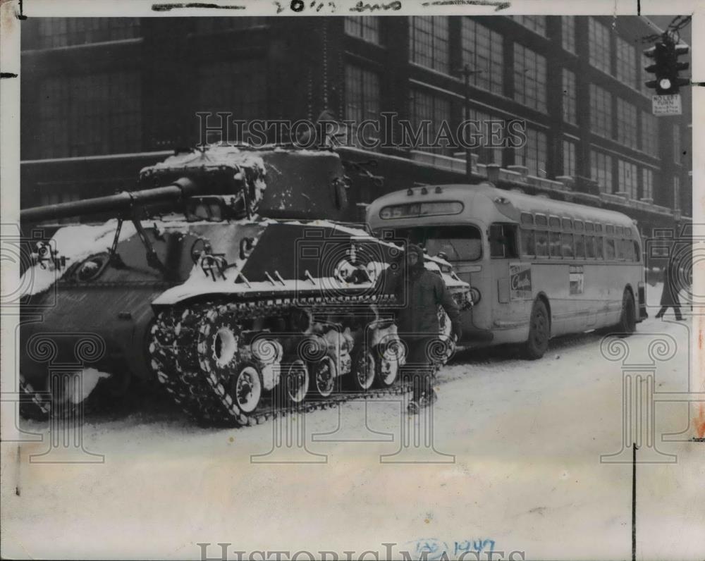 1950 Press Photo The Cleveland Ohio winter - Historic Images