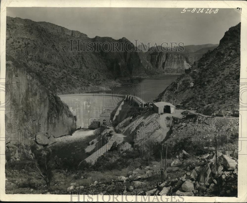 1939 Press Photo Mormon Flat Dam in Arizona - Historic Images