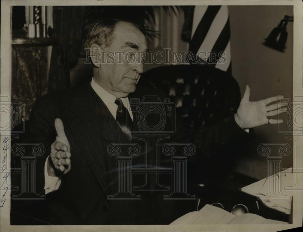 1938 Press Photo Speaker of the House William Bankhead - nee26145 - Historic Images