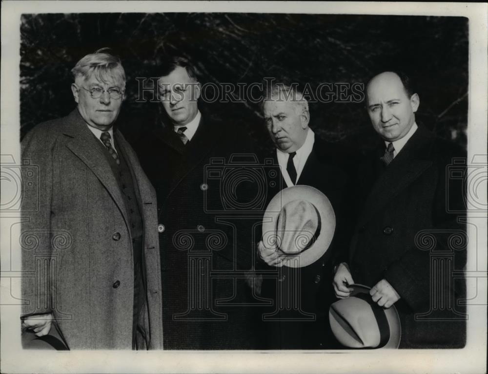 1938 Press Photo Rep. Herbeert Bigelow, Martin Sweeney, Fleger and M. Kirwan - Historic Images