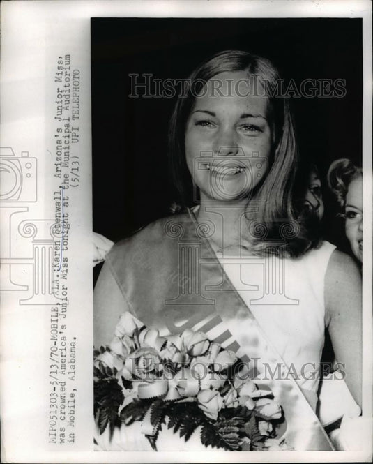 1970 Press Photo of Karen Stenwall. Arizona's Jr Miss - Historic Images