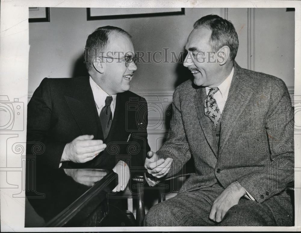 1945 Press Photo Dr. Oscar Lange Polish Ambassador and Sec of State Dean Acheson - Historic Images