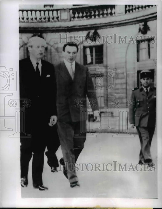 1960 Press Photo British Prime Minister Harold MacMillan & French Pres De Gaulle - Historic Images